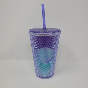 Starbucks 2021 Summer Mermaid Blue Purple Ombré Studded 16oz  Grande Tumbler